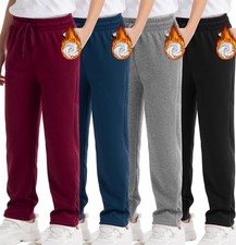 4 Pack Boys Sweatpants Fleece Lined Open Bottom Youth Athletic Jogging Track ...