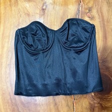 Vintage Y2K Victoria's Secret Bustier Lingerie Top Model Bra 36B Satin C4-25