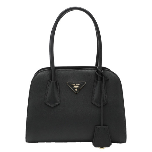 PRADA Black Medium Leather Shopping Bag New & Authentic