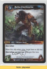 2010 World of Warcraft TCG: War of the Elements Rufus Claybourne #123 READ 1i3