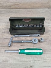 S-k Tools 14 Drive 6pt Sae 15pc Socket Set 40970 40954 Sk Usa W Caee Vintage