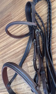 Stunning New Cavalry Edgewood Raised Bridle With Laced Reins Warmblood Size