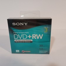 SEALED 3 Pack Sony Handycam DVD RW Mini Discs 1.4GB 30 Min Single Sided AccuCORE