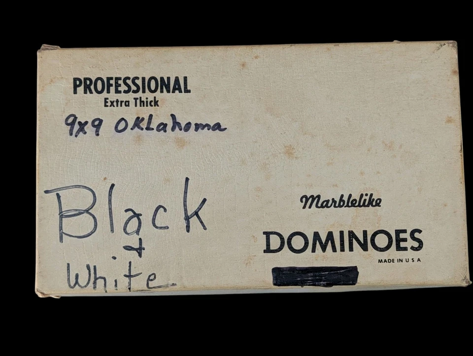 Puremco Vintage Professional Extra Thick Marblelike Oklahoma Dominoes Made In US - Image 4 of 4