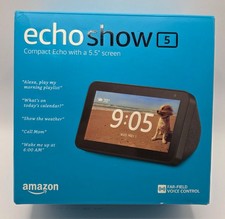 Amazon Echo Show 5 Smart Speaker Charcoal Compact 5.5  Scrn Bluetooth Never Used