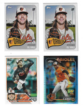 Baltimore Orioles 4-Card Lot Cano Refractor DL Hall RC Topps Chrome