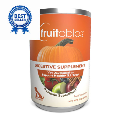 Fruitables Pumpkin Digestive Supplement, Made with Pumpkins for Dogs, 15 oz