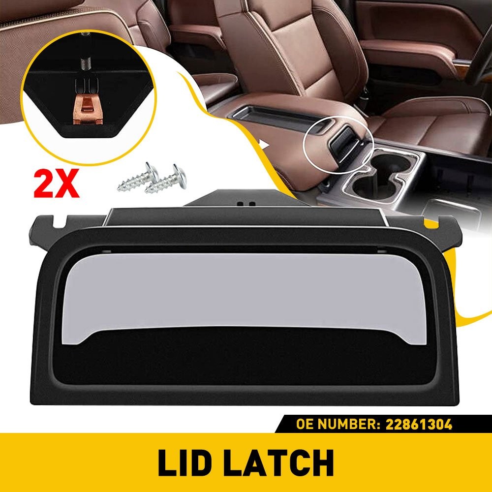 For GMC Sierra 1500 Chevy Silverado 1500 2X Center Console Armrest Latch 2014-18