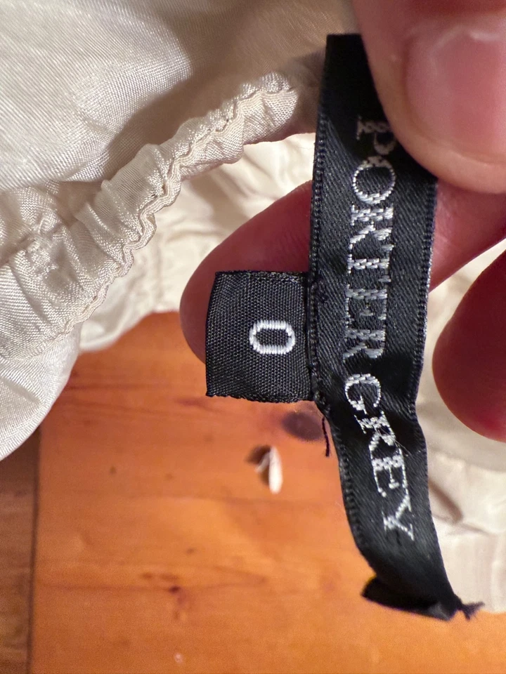 VESTIDO PORTER GRIS MARFIL CLARO TALLA 0 G2 Foto 3 de 3