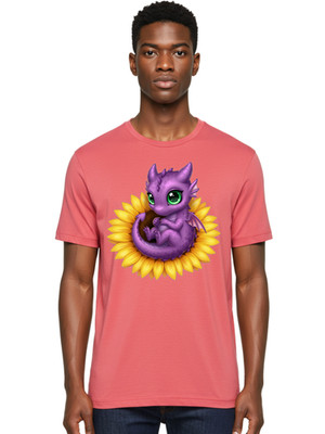 Purple-Dragon-2 Mens Graphic Tee, 100% Cotton, Casual Summer Wear