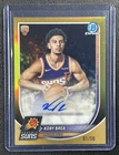 KOBY BREA 2025-26 BOWMAN CHROME ROOKIE TRUE GOLD REFRACTOR AUTO RC 1/50 SUNS