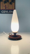 VINTAGE desk side table LAMP LIGHT mid century mcm chic desk boho teak bedside