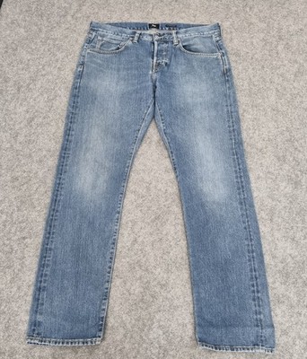 Edwin Jeans Mens 34 x 32 Blue Denim ED-55 Regular Tapered Japanese Denim W36''