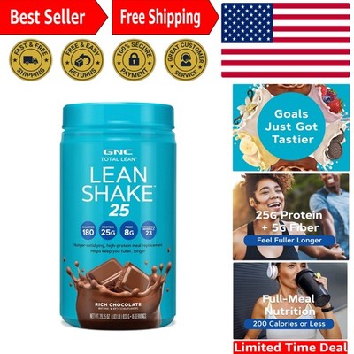 Indulge in GNC Lean Shake 25 - Rich Chocolate, 16 Servings, Low-Carb Nutrition