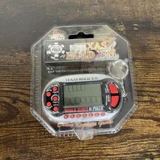 Excalibur Texas Hold Em Poker Handheld Electronic Game Casino Keychain Games NEW