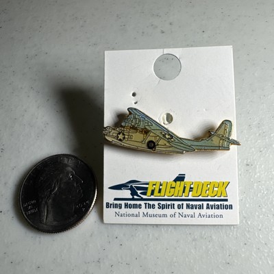 Vintage PBY-6 CATALINA FLYING BOAT US NAVY Flight Deck NMNA Souvenir Pin