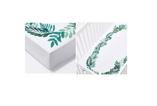 Cloud Island Crib Fitted Sheet Fern Leaf Green Wreath New Baby
