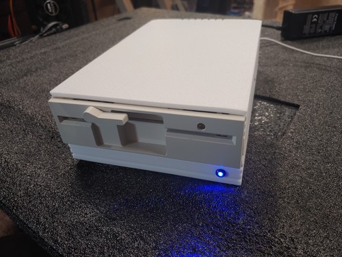 External fully assembled GreaseWeazle (v4.1) 5.25 inch Floppy Drive with PSU