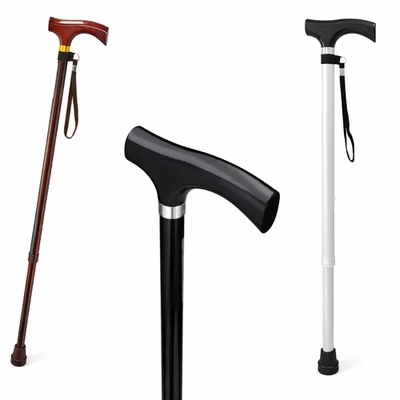Russka Gehstock verstellbar Holz Fritzgriff Spazierstock Wanderstock Gehhilfe - Bild 1 von 4
