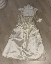 Dirndl Trachtenkleid Oktoberfest Gr. S 36 Wiesn Creme Bluse Hochzeitsdirndl Neu