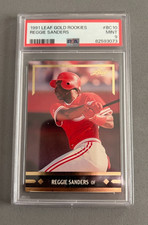 1991 Leaf Gold Rookies #BC10 Reggie Sanders PSA 9 MINT Cincinnati Reds Pop. 12