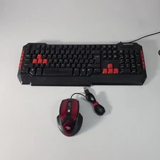 ibuypower Slim Keyboard( KB-IBP-002 ) Spill Resistant Black & Red W/Mouse 07241