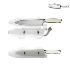Blade Guard 10-Inch Knife Edge Guard for Large Chef & Bread Knives - Hinged Lock