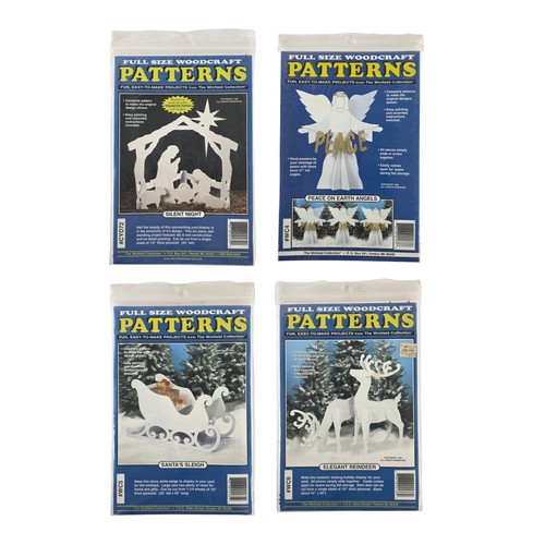 Full Size Woodcraft Patterns Christmas Themes Set of 4 | eBay