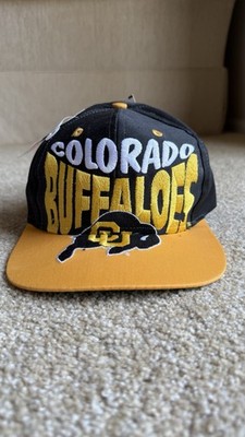 Vintage 90s Colorado Buffaloes Snapback Hat Competitor NWT Black Gold NCAA