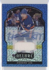 2020-21 Upper Deck Allure Blue Line Auto Jerseys 25/25 Anders Lee #33 Auto 11ca