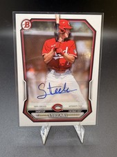 2026 Bowman Baseball Steele Hall Prospects Paper Auto Reds