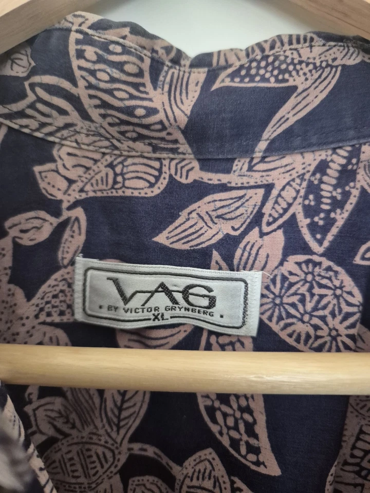 Vintage Victor Grynberg Short Sleeve Flower Pattern Shirt 100% Cotton Size XL - Image 2 of 4