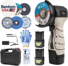 Cordless Brush Angle Grinder Kit, 19500Rpm Mini Electric Angle Grinding Tool wit