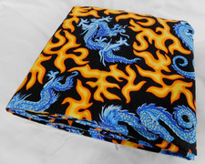  RARE-OOP - Cranston Print Works - "Blue Blooded Dragon"-Cotton Fabric-5 Yards