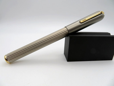 LAMY Persona Füller Titanium Mod. 20 Fountain Pen 585 Gold Feder F 1990 Mint