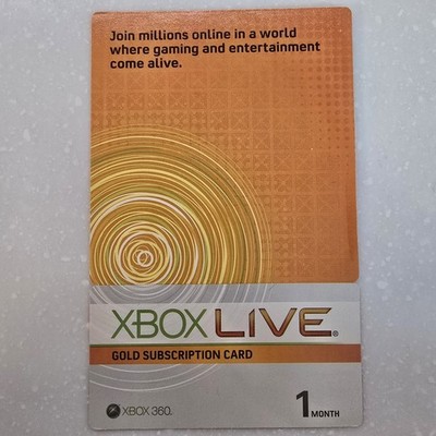 Rare Vintage Xbox Live Gold Membership Card One Month