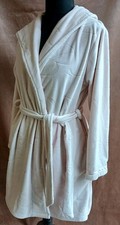 Ted Baker Pink 'B' Embossed Short Velour  Dressing Gown Robe Size Small 8 10 R1