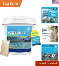 Pond Clarifier Treatment 12 Packets Natural Pond Water Clear for Outdoor La...