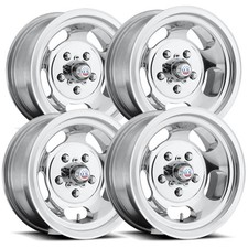 Set Of 4 Us Mags U101 Indy 15x8 5x4.75 0mm Polished Wheels Rims 15 Inch