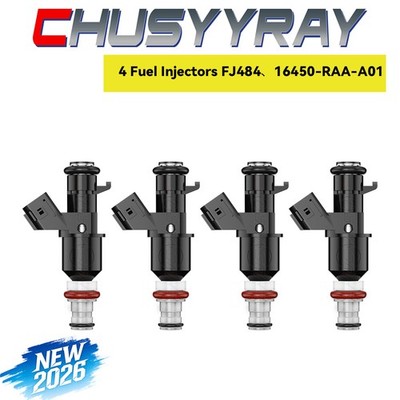 New for 2003-2004 2005-2007 Honda Accord 2.4L 4PCS Fuel Injectors 16450-RAA-A01