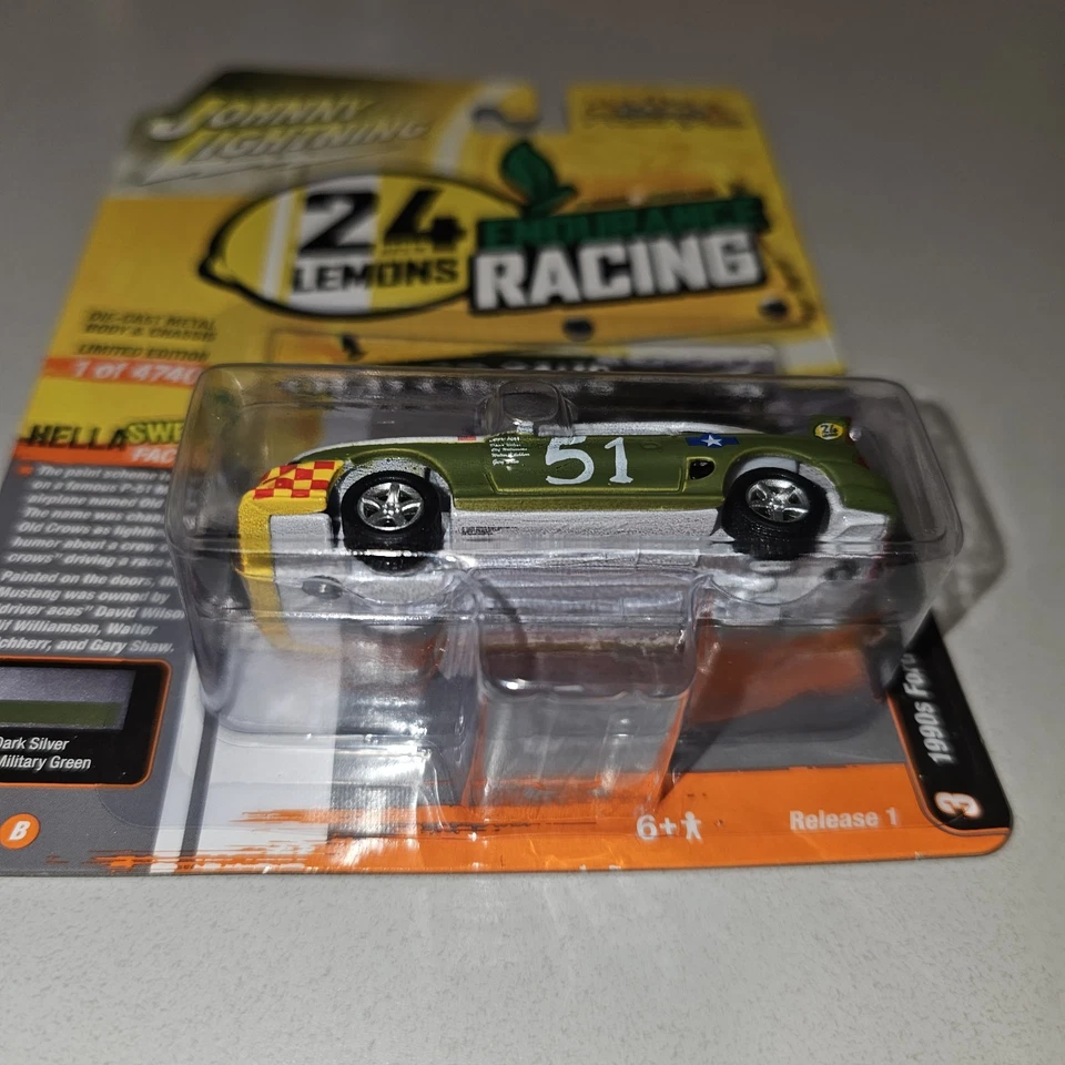 JOHNNY Lightning 白色闪电 24 HRS OF LEMONS 赛车 90 年代福特 MUSTANG — 第 3/4 张图片