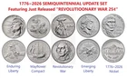 2026-P&D SemiQ Half Dollar, (2) Quarter, Dime, Nickel 10 Coin Set ~IN HAND L3