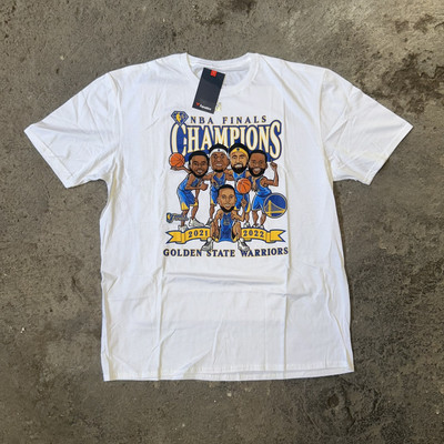 Fanatics GSW 2021-2022 NBA Finals Champions Cartoon Tee. 100% COTTON
