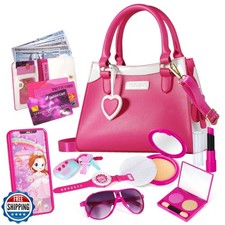 Shemira Play Purse for Little Girls, Princess Pretend Toys for Gi