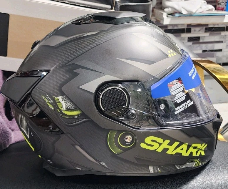 Piel de carbono Shark Spartan GT, PAPÁ negro brillante, cara completa envío rápido y gratuito Foto 2 de 4