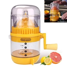 400ml Kitchen Manual Hand Crank Juicer Hand Lemon Orange Lime Juicer Squeezer US