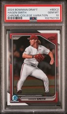 2024 BOWMAN DRAFT CHROME-COLLEGE VAR #BDC2 HAGEN SMITH PSA 10