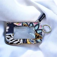 Vera Bradley RFID Zip Id Case Charmont Meadow Lighten Up Wallet Travel Bag Charm