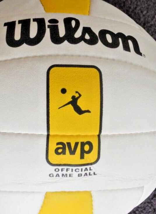WILSON VOLLEYBALL AVP OFFICIAL GAME BALL MANY 4 SALE WHITE YELLOW