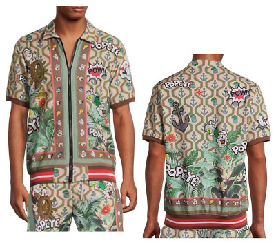NWT Reason Clothing Popeye Short Sleeve Track Jacket Size:XL